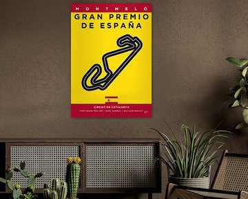 Ma F1 CATALUNYA Race Track Minimal Poster sur Chungkong Art