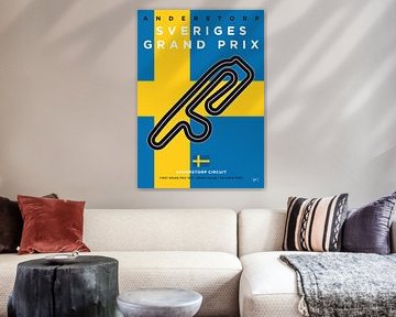 Ma F1 ANDERSTORP Race Track Minimal Poster sur Chungkong Art