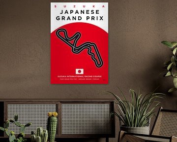 Ma F1 SUZUKA Race Track Minimal Poster sur Chungkong Art