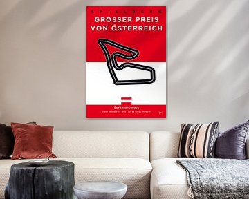 My F1 Osterreichring Race Track Minimal Poster van Chungkong Art