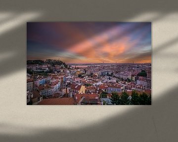 Zonsondergang in Lissabon