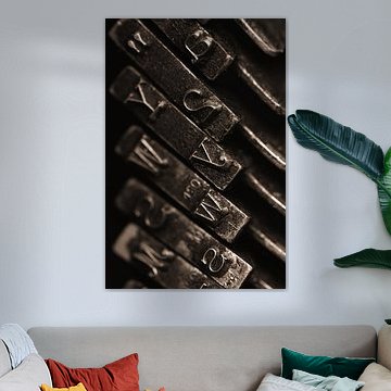  le type d'imprimantes, mécanique, métal, la nostalgie, la machine à écrire, le type