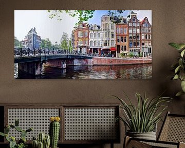 Prinsengracht hoek Runstraat Amsterdam Panorama van Hendrik-Jan Kornelis