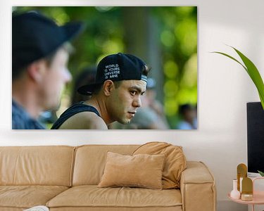 Voorbeeld van het werk in een kamer