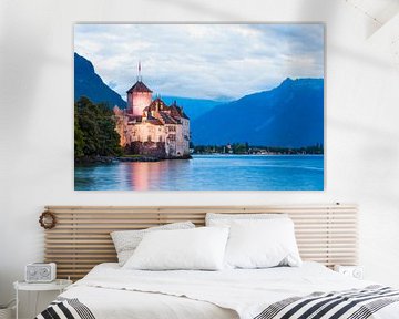 Château de Chillon sur le lac Léman en Suisse sur Werner Dieterich