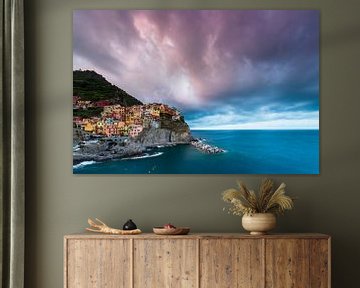 Zonsopkomst in Cinque Terre, Italië van Jeroen Bukman