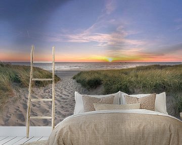 Strandopgang Texel Paal 15 Sunset by Texel360Fotografie Richard Heerschap