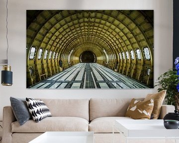 Stripped plane interior by Cynthia Hasenbos