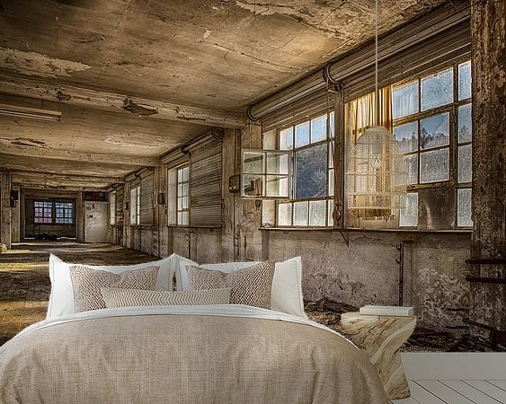 Voorbeeld van het werk in een kamer