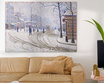 Sneeuw, Boulevard de Clichy, Parijs, Paul Signac