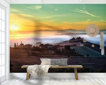 Mistig Toscane - Italie by Roy Poots