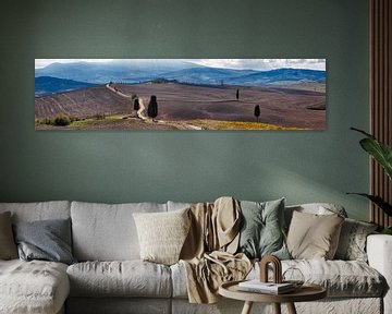 Panorama van het Gladiator landschap in Toscane