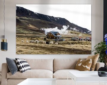 Living on hot boiling water, IJsland