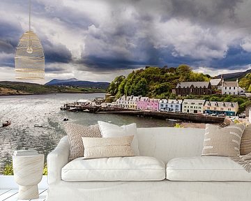 Cityscape of Portree on the Isle of Skye  in Scotland by Werner Dieterich