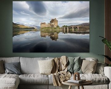 Eilean Donan kasteel met weerspiegeling in Schotland van iPics Photography