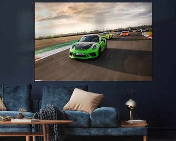 Optocht van supercars - Aston Martin - Porsche - Lamborghini - Ferrari van Martijn Bravenboer