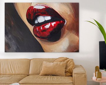 Lippen Pop Art von Stien Art