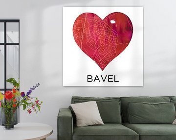 Liefde voor Bavel  |  Stadskaart in een hart