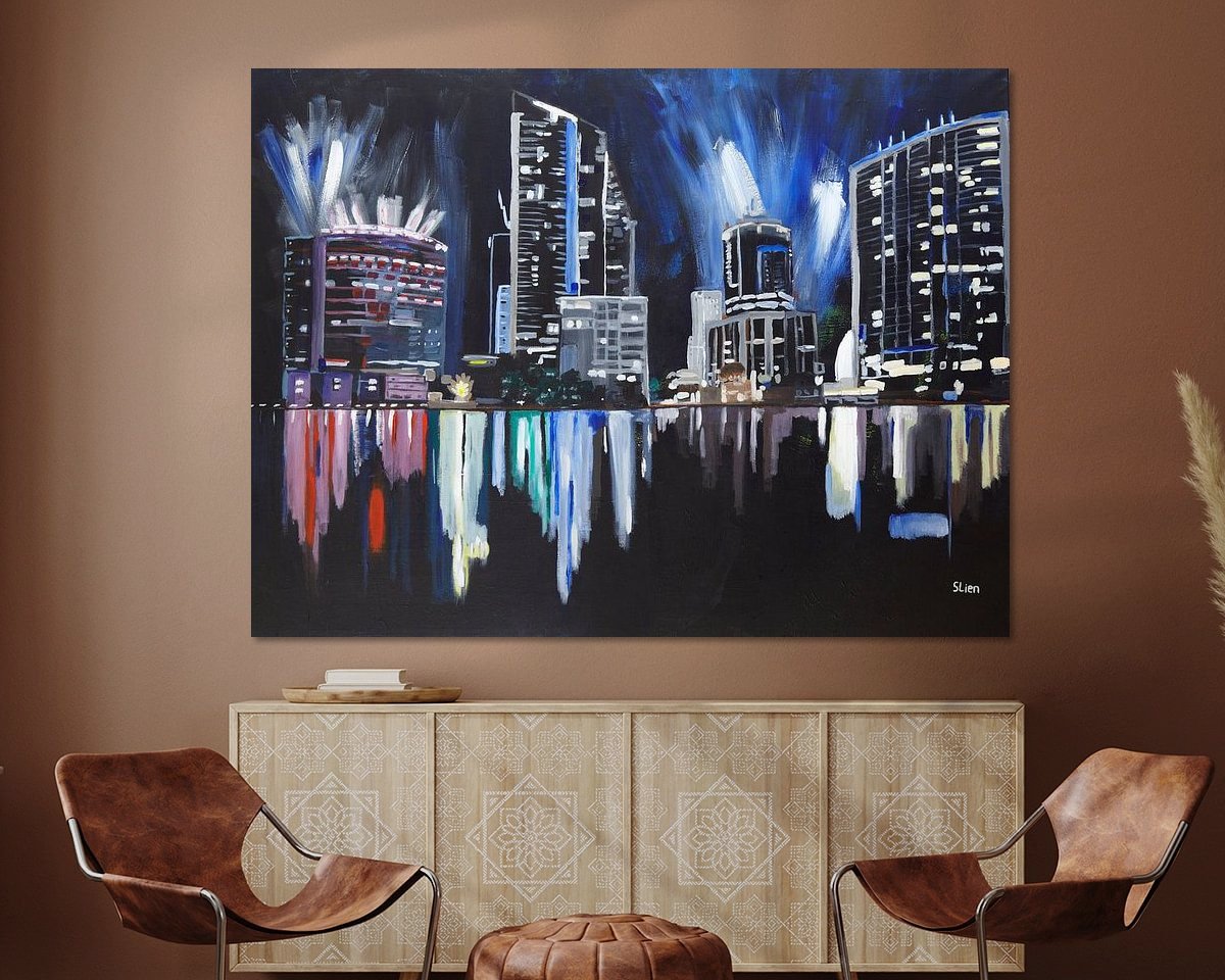 Voorbeeld van het werk in een kamer