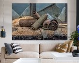 Voorbeeld van het werk in een kamer