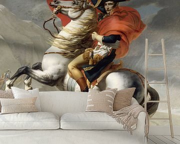 Napoleon doorkruist de Alpen, Jacques Louis David - 1802