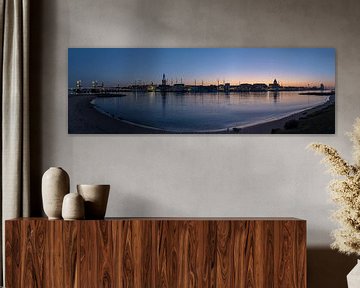 Panorama van Kampen gedurende zonsondergang van Daan Kloeg