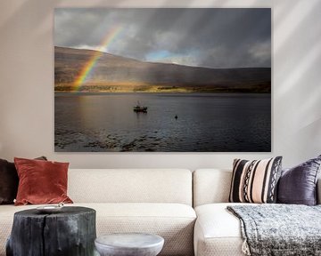 Regenboog in Schotland van Hans Moerkens