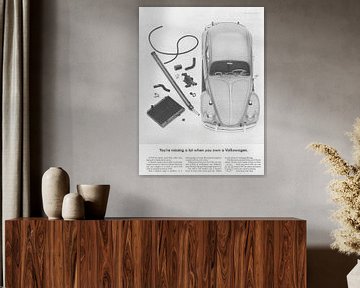 Vintage print kunst VW 1965 von Jaap Ros