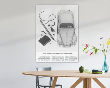 Vintage print kunst VW 1965