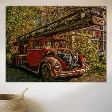 Verlaten Brandweerauto