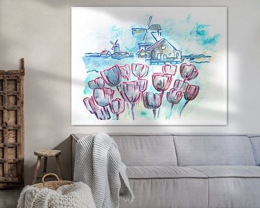 Example of the artwork in a room