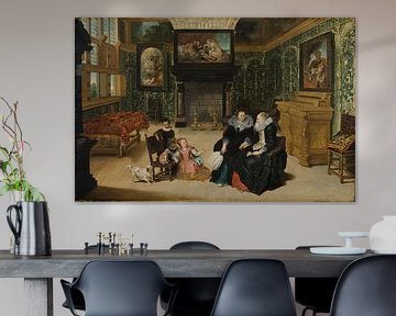 Interieur, genaamd Rubens' salon, Frans Francken (II)