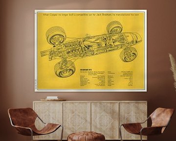 Vintage Werbung 1965 BRABHAM BT3 von Jaap Ros