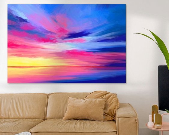 Voorbeeld van het werk in een kamer