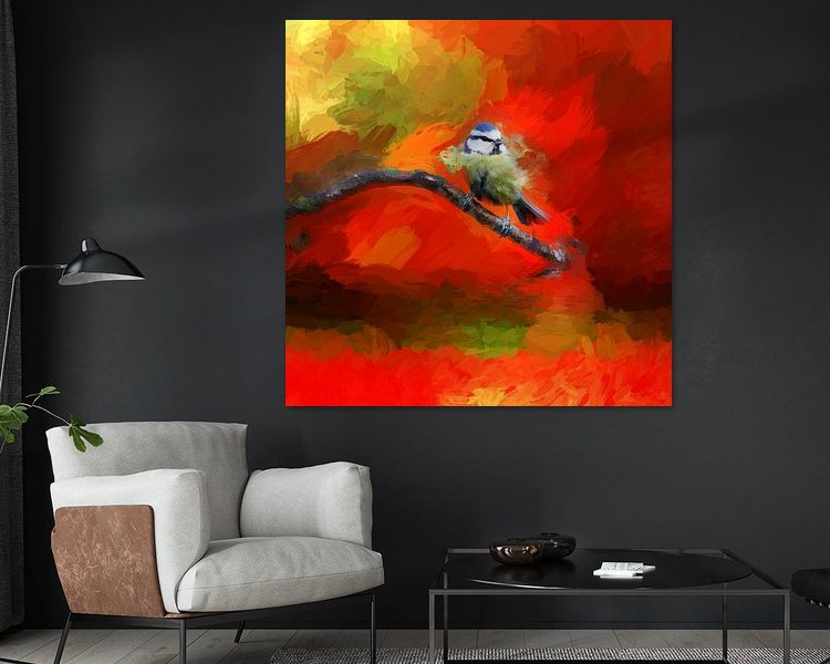 Voorbeeld van het werk in een kamer