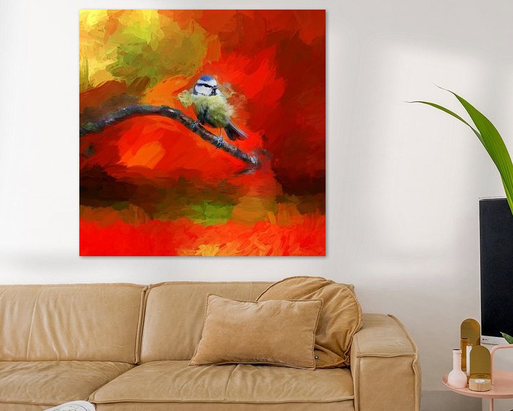 Voorbeeld van het werk in een kamer