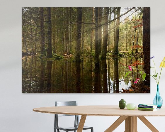 Voorbeeld van het werk in een kamer