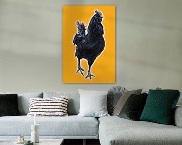 Big Black Cock (grote zwarte haan) van Studio Fantasia