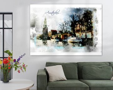 Amsterdam in watercolor by Ariadna de Raadt-Goldberg