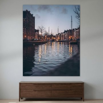 Hoge der A, Lage der A, Lagerhallen, Kanalhäuser, Groningen von Harmen van der Vaart