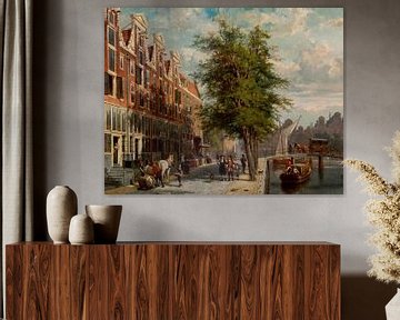Stadsgezicht van Amsterdam - Cornelis Springer