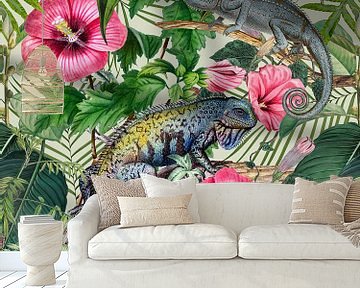 Tropical Paradiese With Iguanas by Andrea Haase