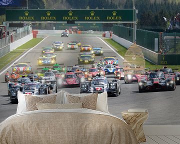 FIA WEC race start op Spa Francorchamps met Porsche op pole position van Sjoerd van der Wal Fotografie