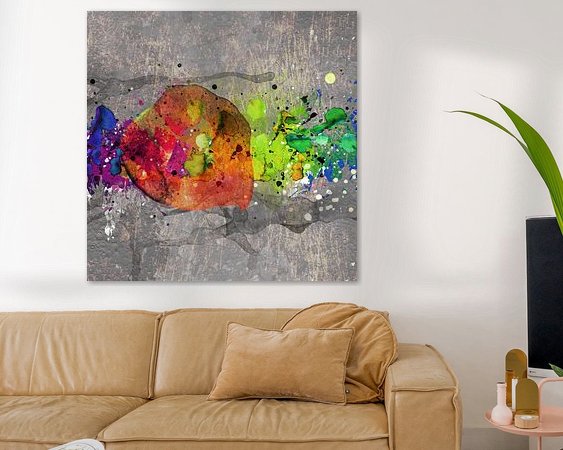 Voorbeeld van het werk in een kamer