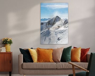 Sneeuwlandschap - schaufelsptize - Fulpmes - Stubai - Tirol - bergen - sneeuw - blauwe lucht - ooste von Erik van 't Hof
