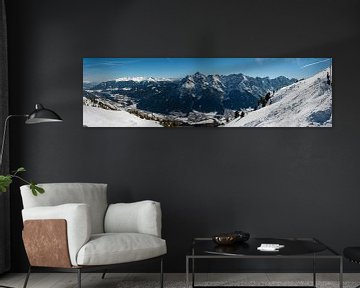 panorama photo ski area slick2000 fulpmes stubai by Erik van 't Hof