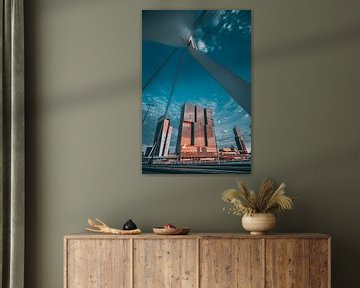 Erasmusbrücke die Skyline von Arjen Hoftijzer