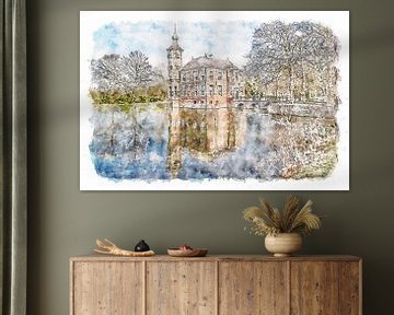 Bouvigne Schloss in Breda (Aquarell)