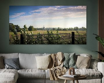 View of the corn mill in Werkhoven (NL), from the Achterdijk in early autumn. by Arthur Puls Photography