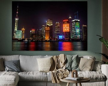 Shanghai by Night van Photography by Karim